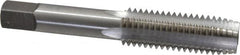 Interstate - 5/8-11 UNC 3B 4 Flute Bright Finish High Speed Steel Straight Flute Standard Hand Tap - Plug, Right Hand Thread, 3-13/16" OAL, 1-13/16" Thread Length, H3 Limit, Oversize - Exact Industrial Supply