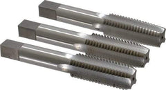 Interstate - 11/16-11 UNS, 4 Flute, Bottoming, Plug & Taper, Bright Finish, High Speed Steel Tap Set - Right Hand Cut, 4-1/32" OAL, 1-13/16" Thread Length - Benchmark Tooling