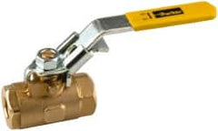 Parker - 1/4" Pipe, Brass Standard Ball Valve - Benchmark Tooling