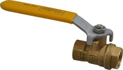 Parker - 3/8" Pipe, Brass Standard Ball Valve - 2 Piece, Inline - One Way Flow, FNPT x FNPT Ends, Lever Handle, 600 WOG, 150 WSP - Benchmark Tooling