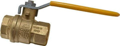 Parker - 3/4" Pipe, Brass Standard Ball Valve - 2 Piece, Inline - One Way Flow, FNPT x FNPT Ends, Lever Handle, 600 WOG, 150 WSP - Benchmark Tooling