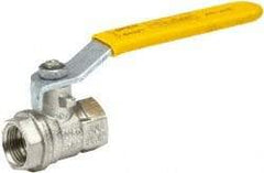 Parker - 3/4" Pipe, Brass Standard Ball Valve - 2 Piece, Inline - One Way Flow, FBSPP x FBSPP Ends, Lever Handle, 435 WOG - Benchmark Tooling