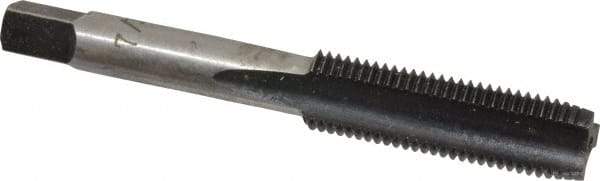 Interstate - 7/16-20 UNF 4 Flute Bright Finish High Speed Steel Straight Flute Standard Hand Tap - Plug, Right Hand Thread, 3-5/32" OAL, 1-7/16" Thread Length, H5 Limit, Oversize - Exact Industrial Supply