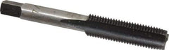 Interstate - 7/16-20 UNF 4 Flute Bright Finish High Speed Steel Straight Flute Standard Hand Tap - Plug, Right Hand Thread, 3-5/32" OAL, 1-7/16" Thread Length, H5 Limit, Oversize - Exact Industrial Supply