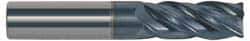Accupro - 1/2", 4 Flute, Single End, Solid Carbide, Corner Chamfer End Mill - 4" OAL, Right Hand Flute, 2" LOC, Right Hand Cut - Benchmark Tooling