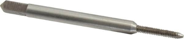 Interstate - #2-56 UNC, 2 Flute, Bright Finish, High Speed Steel Spiral Point Tap - Bottoming Chamfer, Right Hand Thread, 1-3/4" OAL, 7/16" Thread Length, 2B Class of Fit - Exact Industrial Supply