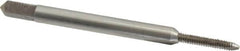Interstate - #2-56 UNC, 2 Flute, Bright Finish, High Speed Steel Spiral Point Tap - Bottoming Chamfer, Right Hand Thread, 1-3/4" OAL, 7/16" Thread Length, 2B Class of Fit - Exact Industrial Supply