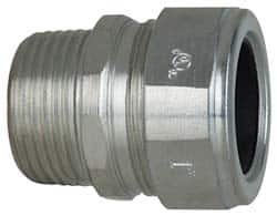 Cooper Crouse-Hinds - 0.95 to 1.05" Cable Capacity, Liquidtight, Straight Strain Relief Cord Grip - 1 NPT Thread, 1-7/8" Long, Steel - Benchmark Tooling