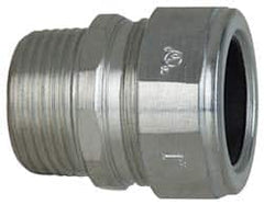 Cooper Crouse-Hinds - 0.95 to 1.05" Cable Capacity, Liquidtight, Straight Strain Relief Cord Grip - 1 NPT Thread, 1-7/8" Long, Steel - Benchmark Tooling