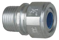 Cooper Crouse-Hinds - 0.35 to 0.45" Cable Capacity, Liquidtight, Straight Strain Relief Cord Grip - 1/2 NPT Thread, 1-5/16" Long, Steel - Benchmark Tooling