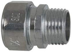 Cooper Crouse-Hinds - 0.55 to 0.65" Cable Capacity, Liquidtight, Straight Strain Relief Cord Grip - 1/2 NPT Thread, 1-5/16" Long, Steel - Benchmark Tooling