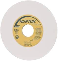 Norton - 6" Diam x 1-1/4" Hole x 1/8" Thick, L Hardness, 150 Grit Surface Grinding Wheel - Aluminum Oxide, Type 1, Very Fine Grade, 4,140 Max RPM, Vitrified Bond, No Recess - Benchmark Tooling