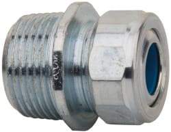 Cooper Crouse-Hinds - 0.35 to 0.45" Cable Capacity, Liquidtight, Straight Strain Relief Cord Grip - 3/4 NPT Thread, 1-5/16" Long, Steel - Benchmark Tooling
