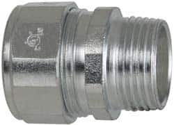 Cooper Crouse-Hinds - 0.65 to 3/4" Cable Capacity, Liquidtight, Straight Strain Relief Cord Grip - 3/4 NPT Thread, 1-9/16" Long, Steel - Benchmark Tooling