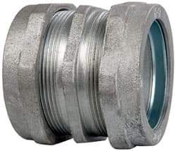 Cooper Crouse-Hinds - 2" Trade, Malleable Iron Compression Rigid/Intermediate (IMC) Conduit Coupling - Noninsulated - Benchmark Tooling