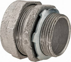 Cooper Crouse-Hinds - 1-1/4" Trade, Malleable Iron Compression Straight Rigid/Intermediate (IMC) Conduit Connector - Noninsulated - Benchmark Tooling