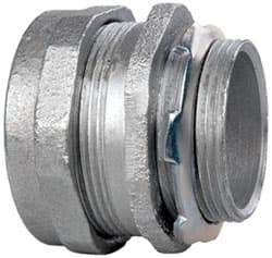 Cooper Crouse-Hinds - 1-1/2" Trade, Malleable Iron Compression Straight Rigid/Intermediate (IMC) Conduit Connector - Noninsulated - Benchmark Tooling