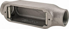 Cooper Crouse-Hinds - Form 5, C Body, 1-1/4" Trade, Rigid Malleable Iron Conduit Body - Oval, 9" OAL, 35 cc Capacity, Gray - Benchmark Tooling