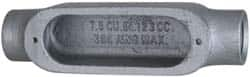 Cooper Crouse-Hinds - 1 Gang, (2) 1-1/2" Knockouts, Aluminum Rectangle Outlet Body - 8.45" Overall Height x 2.49" Overall Width x 2.73" Overall Depth - Benchmark Tooling