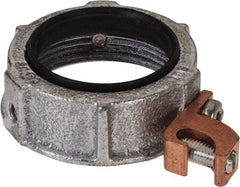 Cooper Crouse-Hinds - 1-1/2" Trade, Malleable Iron Threaded Rigid/Intermediate (IMC) Conduit Bushing - Partially Insulated - Benchmark Tooling