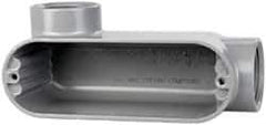 Cooper Crouse-Hinds - Form 5, LL Body, 1-1/2" Trade, IMC, Rigid Aluminum Conduit Body - Oval/Rectangle, 7.87" OAL, 35.8 cc Capacity, Silver - Benchmark Tooling