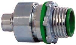 Cooper Crouse-Hinds - 3/8" Trade, Steel Threaded Straight Liquidtight Conduit Connector - Insulated - Benchmark Tooling