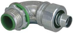 Cooper Crouse-Hinds - 1" Trade, Malleable Iron Threaded Angled Liquidtight Conduit Connector - Insulated - Benchmark Tooling