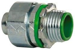 Cooper Crouse-Hinds - 1/2" Trade, Steel Threaded Straight Liquidtight Conduit Connector - Insulated - Benchmark Tooling