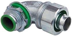 Cooper Crouse-Hinds - 1/2" Trade, Malleable Iron Threaded Angled Liquidtight Conduit Connector - Insulated - Benchmark Tooling