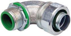 Cooper Crouse-Hinds - 3/4" Trade, Malleable Iron Threaded Angled Liquidtight Conduit Connector - Insulated - Benchmark Tooling