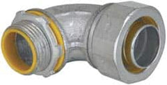 Cooper Crouse-Hinds - 1" Trade, Malleable Iron Threaded Angled Liquidtight Conduit Connector - Insulated - Benchmark Tooling