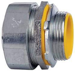 Cooper Crouse-Hinds - 1-1/4" Trade, Malleable Iron Threaded Straight Liquidtight Conduit Connector - Insulated - Benchmark Tooling