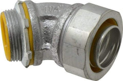 Cooper Crouse-Hinds - 1-1/4" Trade, Malleable Iron Threaded Angled Liquidtight Conduit Connector - Insulated - Benchmark Tooling