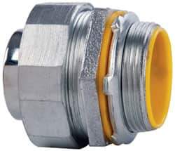 Cooper Crouse-Hinds - 1-1/2" Trade, Malleable Iron Threaded Straight Liquidtight Conduit Connector - Insulated - Benchmark Tooling