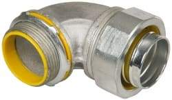 Cooper Crouse-Hinds - 1-1/2" Trade, Malleable Iron Threaded Angled Liquidtight Conduit Connector - Insulated - Benchmark Tooling