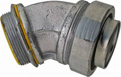 Cooper Crouse-Hinds - 2" Trade, Malleable Iron Threaded Angled Liquidtight Conduit Connector - Insulated - Benchmark Tooling