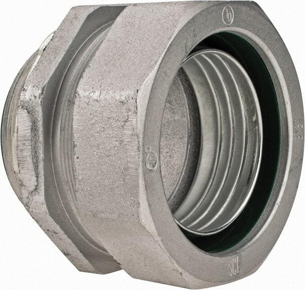 Cooper Crouse-Hinds - 3-1/2" Trade, Malleable Iron Threaded Straight Liquidtight Conduit Connector - Insulated - Benchmark Tooling