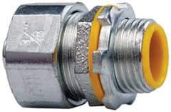 Cooper Crouse-Hinds - 3/8" Trade, Malleable Iron Threaded Straight Liquidtight Conduit Connector - Insulated - Benchmark Tooling