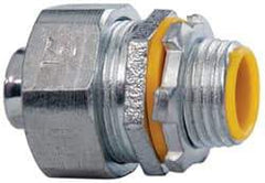 Cooper Crouse-Hinds - 1/2" Trade, Malleable Iron Threaded Straight Liquidtight Conduit Connector - Insulated - Benchmark Tooling