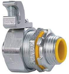 Cooper Crouse-Hinds - 1/2" Trade, Malleable Iron Threaded Straight Liquidtight Conduit Connector - Insulated - Benchmark Tooling