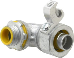 Cooper Crouse-Hinds - 1/2" Trade, Malleable Iron Threaded Angled Liquidtight Conduit Connector - Insulated - Benchmark Tooling