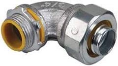 Cooper Crouse-Hinds - 3/4" Trade, Malleable Iron Threaded Angled Liquidtight Conduit Connector - Insulated - Benchmark Tooling