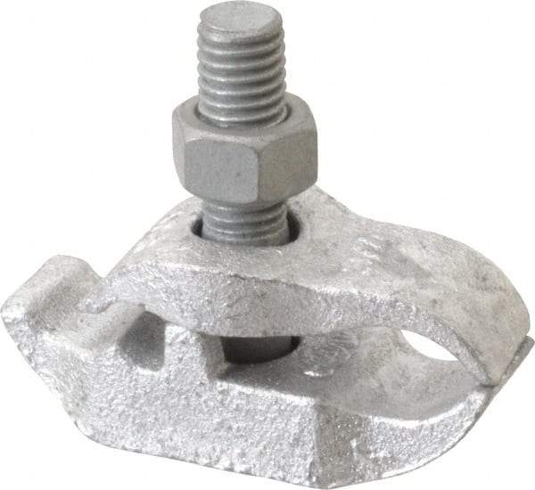 Cooper Crouse-Hinds - 3/4" Pipe, Malleable Iron, Electro Galvanized Conduit Clamp - 1 Mounting Hole - Benchmark Tooling