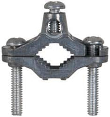 Cooper Crouse-Hinds - 8 to 2 AWG Compatible Dual-Nut Rod Clamp - Zinc, cUL Listed, UL File E6225, UL Listed - Benchmark Tooling