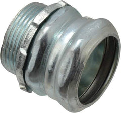 Cooper Crouse-Hinds - 1-1/4" Trade, Steel Compression Straight EMT Conduit Connector - Insulated - Benchmark Tooling