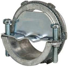 Cooper Crouse-Hinds - 2" Trade, Die Cast Zinc Squeeze Clamp Straight FMC Conduit Connector - Noninsulated - Benchmark Tooling