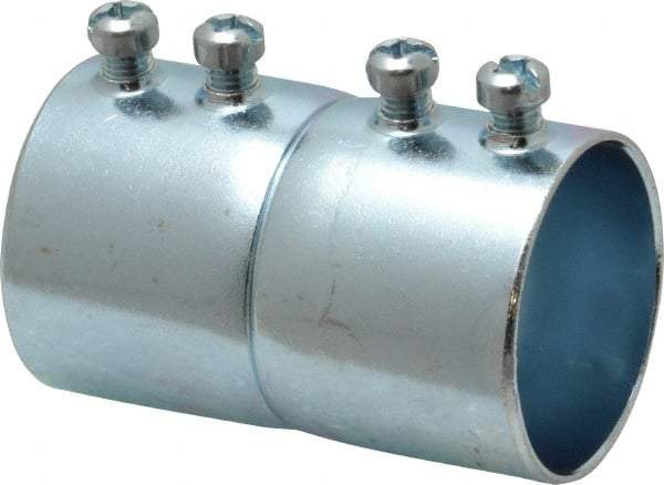 Cooper Crouse-Hinds - 1-1/4" Trade, Steel Set Screw EMT Conduit Coupling - Noninsulated - Benchmark Tooling