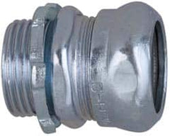 Cooper Crouse-Hinds - 3/4" Trade, Steel Compression Straight EMT Conduit Connector - Noninsulated - Benchmark Tooling