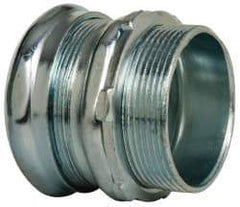 Cooper Crouse-Hinds - 2" Trade, Steel Compression Straight EMT Conduit Connector - Noninsulated - Benchmark Tooling