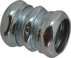 Cooper Crouse-Hinds - 1" Trade, Steel Compression EMT Conduit Coupling - Noninsulated - Benchmark Tooling